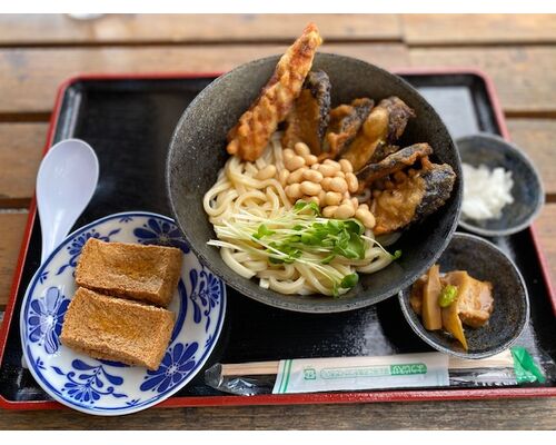 豆が島なす天おろしぶっかけうどん